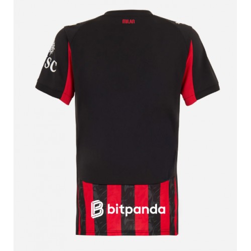 Echipament fotbal AC Milan Tricou Acasa 2025-26 pentru femei maneca scurta Echipament fotbal AC Milan Tricou Acasa 2025-26 pentru femei maneca scurta