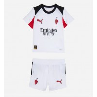 Echipament fotbal AC Milan Tricou Deplasare 2025-26 pentru copii maneca scurta (+ Pantaloni scurti)