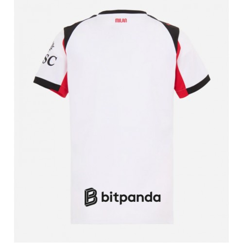 Echipament fotbal AC Milan Tricou Deplasare 2025-26 pentru femei maneca scurta Echipament fotbal AC Milan Tricou Deplasare 2025-26 pentru femei maneca scurta
