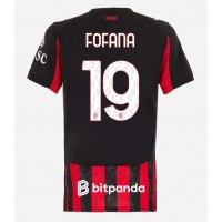 Echipament fotbal AC Milan Youssouf Fofana #19 Tricou Acasa 2025-26 pentru femei maneca scurta