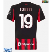 Echipament fotbal AC Milan Youssouf Fofana #19 Tricou Acasa 2025-26 pentru femei maneca scurta