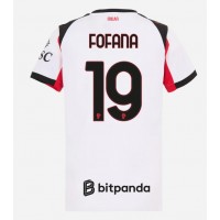 Echipament fotbal AC Milan Youssouf Fofana #19 Tricou Deplasare 2025-26 pentru femei maneca scurta