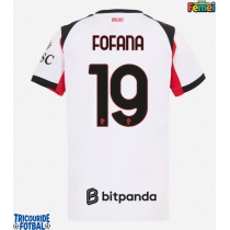 Echipament fotbal AC Milan Youssouf Fofana #19 Tricou Deplasare 2025-26 pentru femei maneca scurta