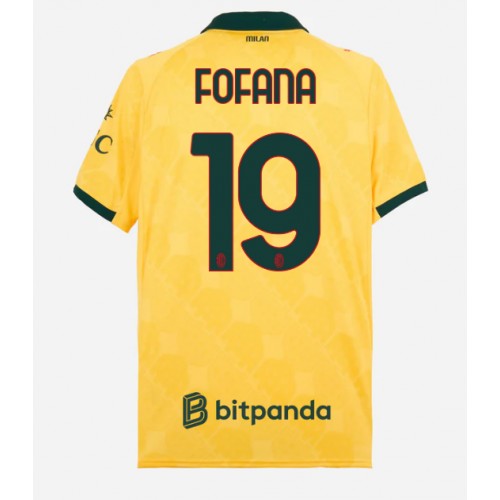 Echipament fotbal AC Milan Youssouf Fofana #19 Tricou Treilea 2025-26 maneca scurta Echipament fotbal AC Milan Youssouf Fofana #19 Tricou Treilea 2025-26 maneca scurta