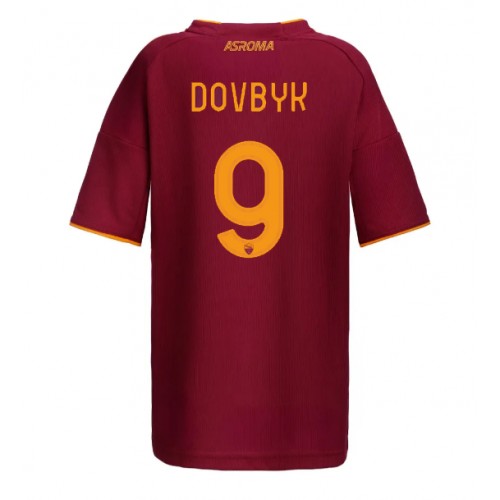 Echipament fotbal AS Roma Artem Dovbyk #9 Tricou Acasa 2025-26 pentru femei maneca scurta Echipament fotbal AS Roma Artem Dovbyk #9 Tricou Acasa 2025-26 pentru femei maneca scurta