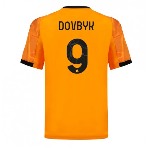 Echipament fotbal AS Roma Artem Dovbyk #9 Tricou Deplasare 2025-26 maneca scurta Echipament fotbal AS Roma Artem Dovbyk #9 Tricou Deplasare 2025-26 maneca scurta