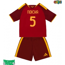 Echipament fotbal AS Roma Evan Ndicka #5 Tricou Acasa 2026-27 pentru copii maneca scurta (+ Pantaloni scurti)