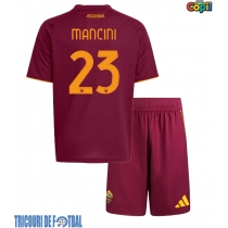 Echipament fotbal AS Roma Gianluca Mancini #23 Tricou Acasa 2025-26 pentru copii maneca scurta (+ Pantaloni scurti)