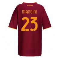 Echipament fotbal AS Roma Gianluca Mancini #23 Tricou Acasa 2025-26 pentru femei maneca scurta Echipament fotbal AS Roma Gianluca Mancini #23 Tricou Acasa 2025-26 pentru femei maneca scurta
