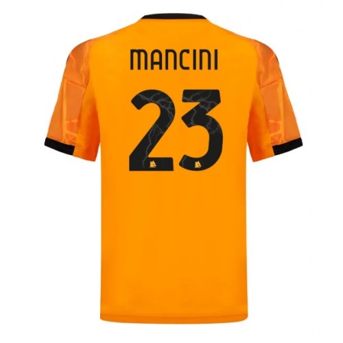 Echipament fotbal AS Roma Gianluca Mancini #23 Tricou Deplasare 2025-26 maneca scurta Echipament fotbal AS Roma Gianluca Mancini #23 Tricou Deplasare 2025-26 maneca scurta