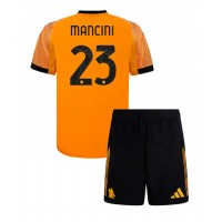 Echipament fotbal AS Roma Gianluca Mancini #23 Tricou Deplasare 2025-26 pentru copii maneca scurta (+ Pantaloni scurti)