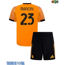 Echipament fotbal AS Roma Gianluca Mancini #23 Tricou Deplasare 2025-26 pentru copii maneca scurta (+ Pantaloni scurti)
