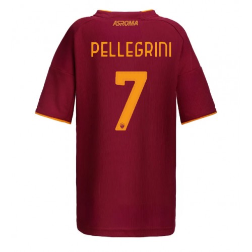 Echipament fotbal AS Roma Lorenzo Pellegrini #7 Tricou Acasa 2025-26 pentru femei maneca scurta Echipament fotbal AS Roma Lorenzo Pellegrini #7 Tricou Acasa 2025-26 pentru femei maneca scurta