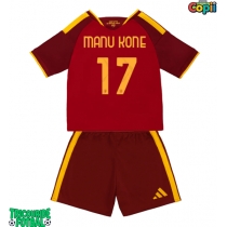 Echipament fotbal AS Roma Manu Kone #17 Tricou Acasa 2026-27 pentru copii maneca scurta (+ Pantaloni scurti)