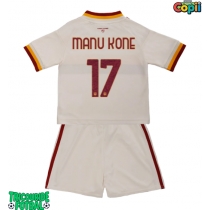 Echipament fotbal AS Roma Manu Kone #17 Tricou Deplasare 2026-27 pentru copii maneca scurta (+ Pantaloni scurti)