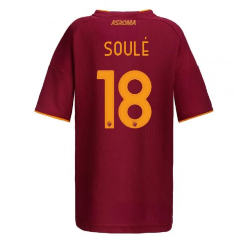 Echipament fotbal AS Roma Matias Soule #18 Tricou Acasa 2025-26 pentru femei maneca scurta Echipament fotbal AS Roma Matias Soule #18 Tricou Acasa 2025-26 pentru femei maneca scurta