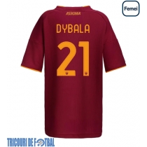 Echipament fotbal AS Roma Paulo Dybala #21 Tricou Acasa 2025-26 pentru femei maneca scurta