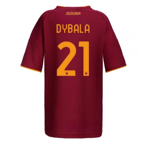 Echipament fotbal AS Roma Paulo Dybala #21 Tricou Acasa 2025-26 pentru femei maneca scurta Echipament fotbal AS Roma Paulo Dybala #21 Tricou Acasa 2025-26 pentru femei maneca scurta