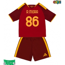 Echipament fotbal AS Roma Rodrigo Mora #86 Tricou Acasa 2026-27 pentru copii maneca scurta (+ Pantaloni scurti)