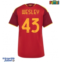 Echipament fotbal AS Roma Wesley Franca #43 Tricou Acasa 2026-27 pentru femei maneca scurta