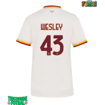 Echipament fotbal AS Roma Wesley Franca #43 Tricou Deplasare 2026-27 pentru femei maneca scurta