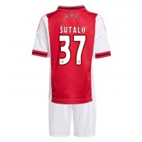 Echipament fotbal Ajax Josip Sutalo #37 Tricou Acasa 2025-26 pentru copii maneca scurta (+ Pantaloni scurti)