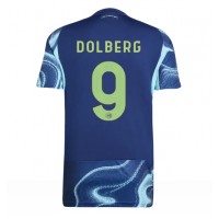 Echipament fotbal Ajax Kasper Dolberg #9 Tricou Deplasare 2025-26 maneca scurta