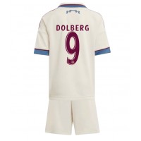 Echipament fotbal Ajax Kasper Dolberg #9 Tricou Treilea 2025-26 pentru copii maneca scurta (+ Pantaloni scurti)