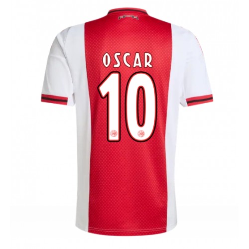 Echipament fotbal Ajax Oscar Gloukh #10 Tricou Acasa 2025-26 maneca scurta Echipament fotbal Ajax Oscar Gloukh #10 Tricou Acasa 2025-26 maneca scurta