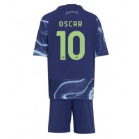Echipament fotbal Ajax Oscar Gloukh #10 Tricou Deplasare 2025-26 pentru copii maneca scurta (+ Pantaloni scurti)