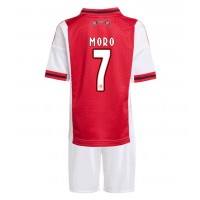 Echipament fotbal Ajax Raul Moro #7 Tricou Acasa 2025-26 pentru copii maneca scurta (+ Pantaloni scurti)
