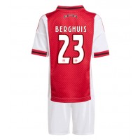 Echipament fotbal Ajax Steven Berghuis #23 Tricou Acasa 2025-26 pentru copii maneca scurta (+ Pantaloni scurti)