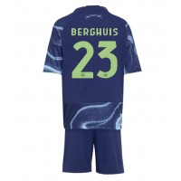 Echipament fotbal Ajax Steven Berghuis #23 Tricou Deplasare 2025-26 pentru copii maneca scurta (+ Pantaloni scurti)
