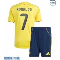 Echipament fotbal Al-Nassr Cristiano Ronaldo #7 Tricou Acasa 2025-26 pentru copii maneca scurta (+ Pantaloni scurti)