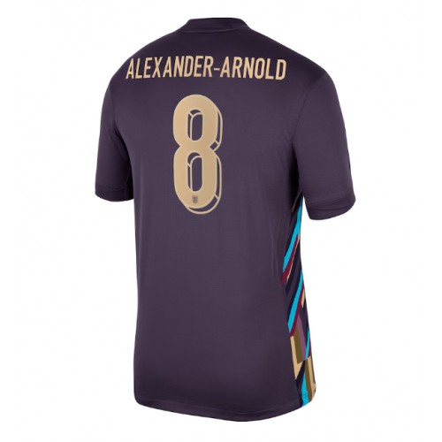 Echipament fotbal Anglia Alexander-Arnold #8 Tricou Deplasare European 2024 maneca scurta Echipament fotbal Anglia Alexander-Arnold #8 Tricou Deplasare European 2024 maneca scurta
