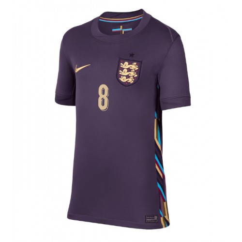 Echipament fotbal Anglia Alexander-Arnold #8 Tricou Deplasare European 2024 pentru femei maneca scurta Echipament fotbal Anglia Alexander-Arnold #8 Tricou Deplasare European 2024 pentru femei maneca scurta