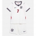 Echipament fotbal Anglia Bukayo Saka #7 Tricou Acasa Mondial 2026 pentru copii maneca scurta (+ Pantaloni scurti)