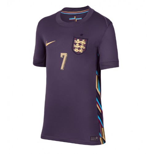 Echipament fotbal Anglia Bukayo Saka #7 Tricou Deplasare European 2024 pentru femei maneca scurta Echipament fotbal Anglia Bukayo Saka #7 Tricou Deplasare European 2024 pentru femei maneca scurta