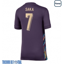 Echipament fotbal Anglia Bukayo Saka #7 Tricou Deplasare European 2024 pentru femei maneca scurta