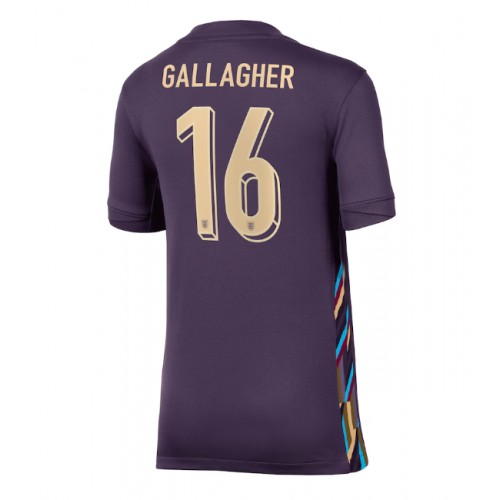 Echipament fotbal Anglia Conor Gallagher #16 Tricou Deplasare European 2024 pentru femei maneca scurta Echipament fotbal Anglia Conor Gallagher #16 Tricou Deplasare European 2024 pentru femei maneca scurta