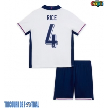 Echipament fotbal Anglia Declan Rice #4 Tricou Acasa European 2024 pentru copii maneca scurta (+ Pantaloni scurti)