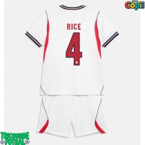 Echipament fotbal Anglia Declan Rice #4 Tricou Acasa Mondial 2026 pentru copii maneca scurta (+ Pantaloni scurti)