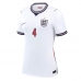 Echipament fotbal Anglia Declan Rice #4 Tricou Acasa Mondial 2026 pentru femei maneca scurta