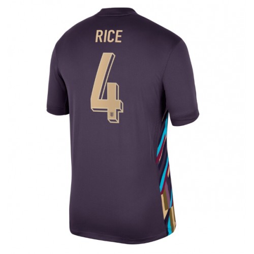 Echipament fotbal Anglia Declan Rice #4 Tricou Deplasare European 2024 maneca scurta Echipament fotbal Anglia Declan Rice #4 Tricou Deplasare European 2024 maneca scurta