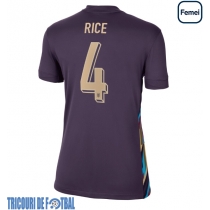 Echipament fotbal Anglia Declan Rice #4 Tricou Deplasare European 2024 pentru femei maneca scurta