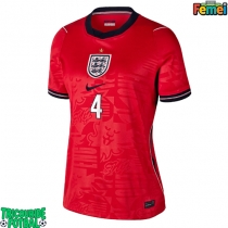 Echipament fotbal Anglia Declan Rice #4 Tricou Deplasare Mondial 2026 pentru femei maneca scurta