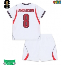 Echipament fotbal Anglia Elliot Anderson #8 Tricou Acasa Mondial 2026 pentru copii maneca scurta (+ Pantaloni scurti)