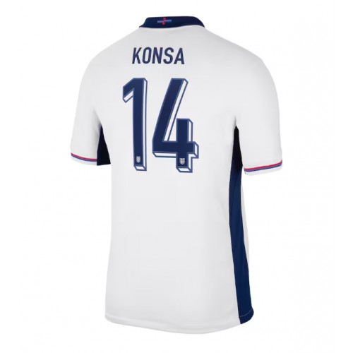 Echipament fotbal Anglia Ezri Konsa #14 Tricou Acasa European 2024 maneca scurta Echipament fotbal Anglia Ezri Konsa #14 Tricou Acasa European 2024 maneca scurta