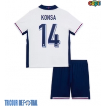 Echipament fotbal Anglia Ezri Konsa #14 Tricou Acasa European 2024 pentru copii maneca scurta (+ Pantaloni scurti)