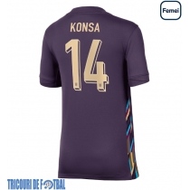 Echipament fotbal Anglia Ezri Konsa #14 Tricou Deplasare European 2024 pentru femei maneca scurta